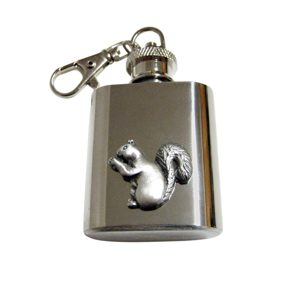 Textured Squirrel Keychain Flask - Picture 1 of 1